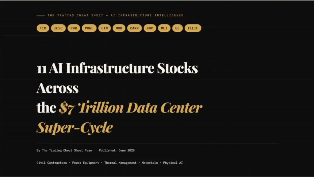 11 AI Infrastructure Stocks Across the $7 Trillion Data Center Super-Cycle