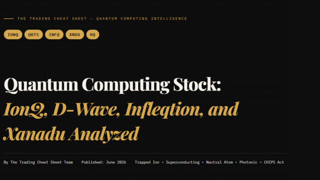 Quantum Computing Stock: IonQ, D-Wave, Infleqtion, and Xanadu Analyzed